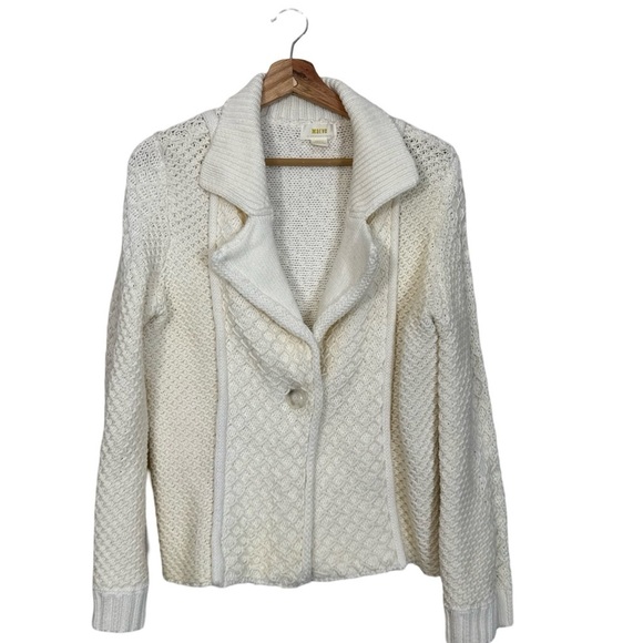 Anthropologie Maeve Cable Knit Chunky Cardigan Sweater Blazer Size Small - Picture 5 of 15